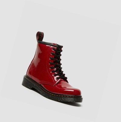 Dr Martens 1460 Glitter Junior Gyerek Fűzős Bakancs Piros | 346918EQK