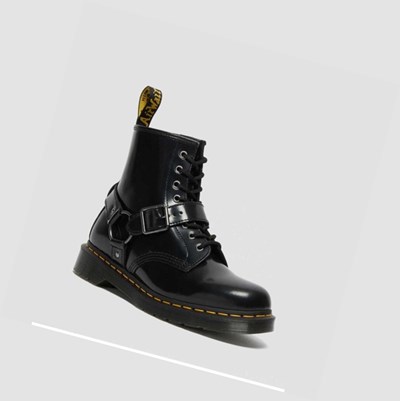 Dr Martens 1460 Harness Férfi Fűzős Bakancs Fekete | 638975OAZ