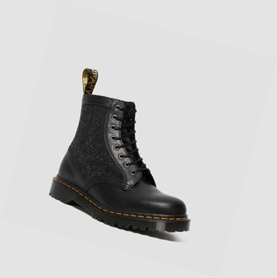 Dr Martens 1460 Harris Tweed Férfi Fűzős Bakancs Fekete | 712059JRA