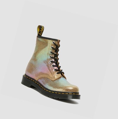 Dr Martens 1460 Rainbow Ray Velúr Női Fűzős Bakancs Barna Színes | 586490ATE