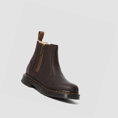 Dr Martens 2976 DM's Wintergrip Zip Női Chelsea Bakancs Barna | 561983GZH