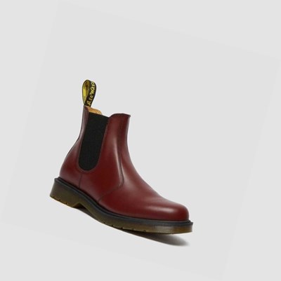 Dr Martens 2976 Smooth Női Chelsea Bakancs Rózsaszín Piros | 047318QSK