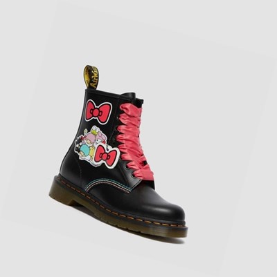 Dr Martens Hello Kitty Friends 1460 Smooth Női Fűzős Bakancs Fekete Színes | 036251MSY