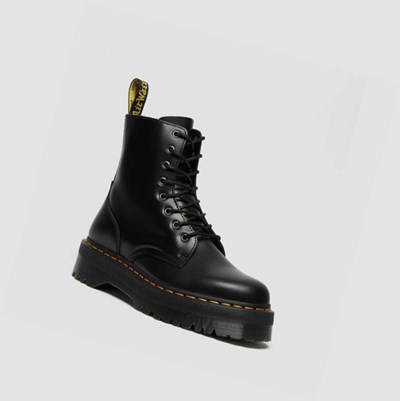 Dr Martens Jadon Smooth Női Platform Bakancs Fekete | 573149ZQR