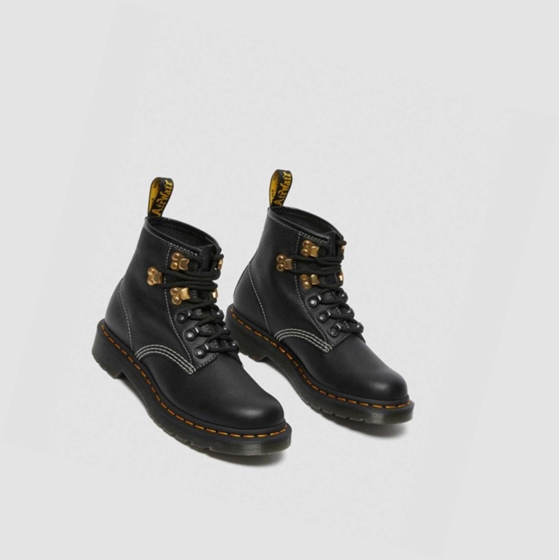 Dr Martens 101 Hardware Virginia Női Bokacsizma Fekete | 542083HWZ