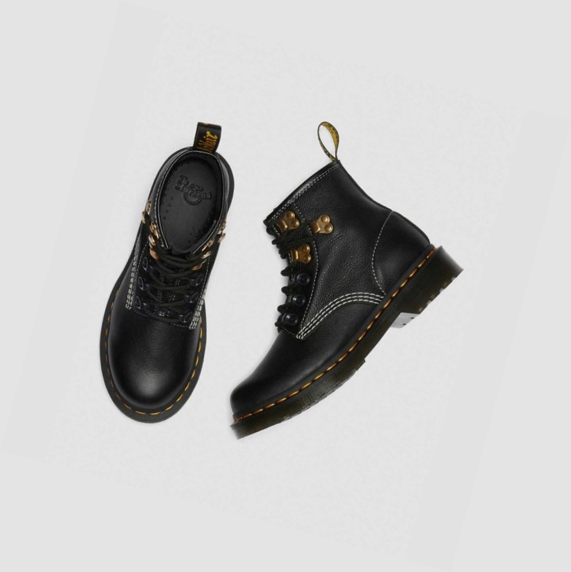 Dr Martens 101 Hardware Virginia Női Bokacsizma Fekete | 542083HWZ