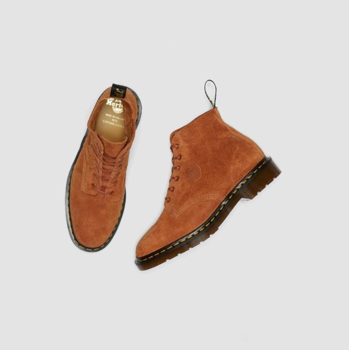 Dr Martens 101 Velúr Férfi Bokacsizma Barna | 623540YTA