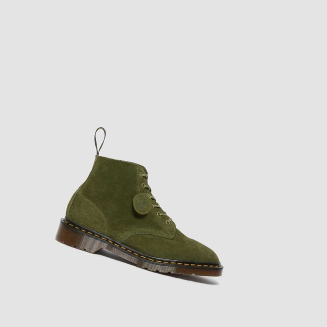 Dr Martens 101 Velúr Férfi Bokacsizma Zöld | 815236TBL