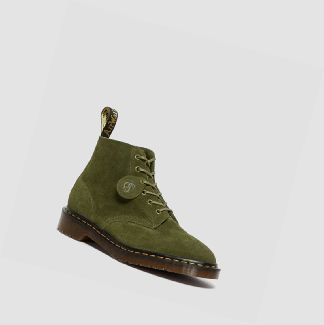 Dr Martens 101 Velúr Férfi Bokacsizma Zöld | 815236TBL