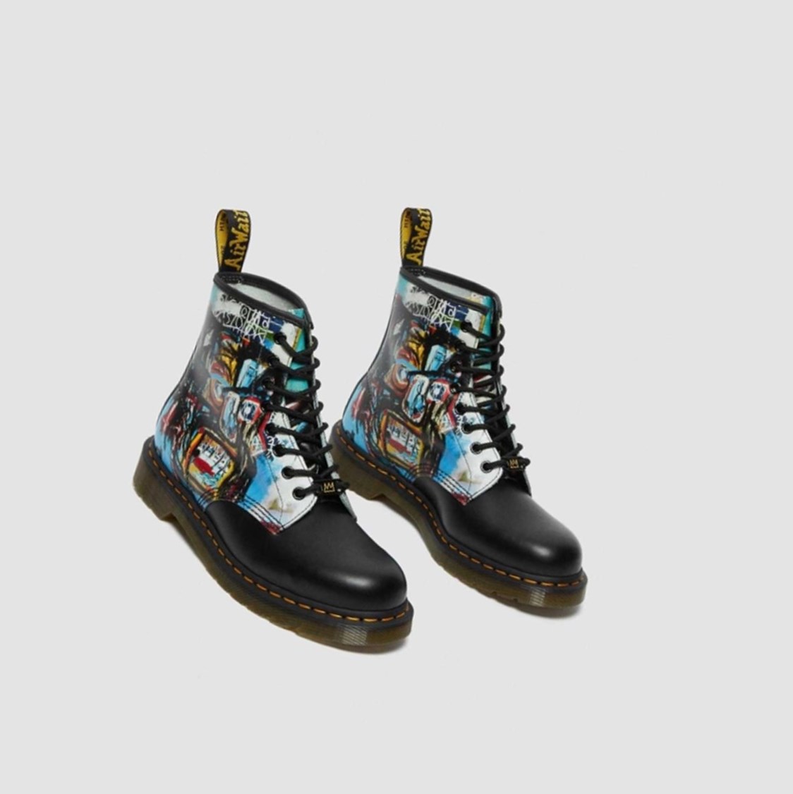 Dr Martens 1460 Basquiat Férfi Fűzős Bakancs Fekete | 534197PMK