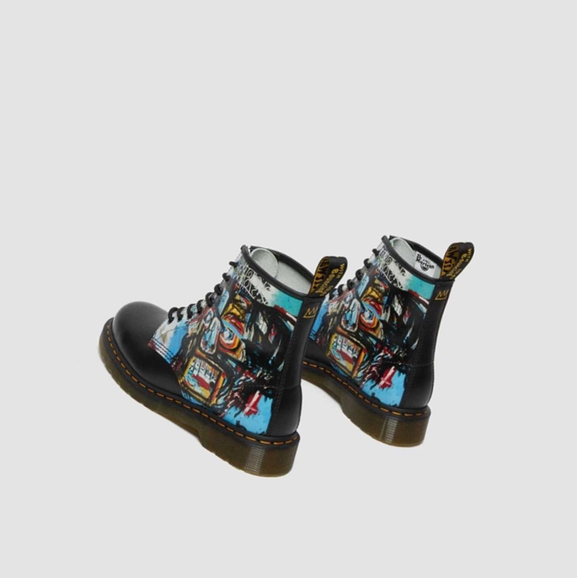 Dr Martens 1460 Basquiat Férfi Fűzős Bakancs Fekete | 534197PMK