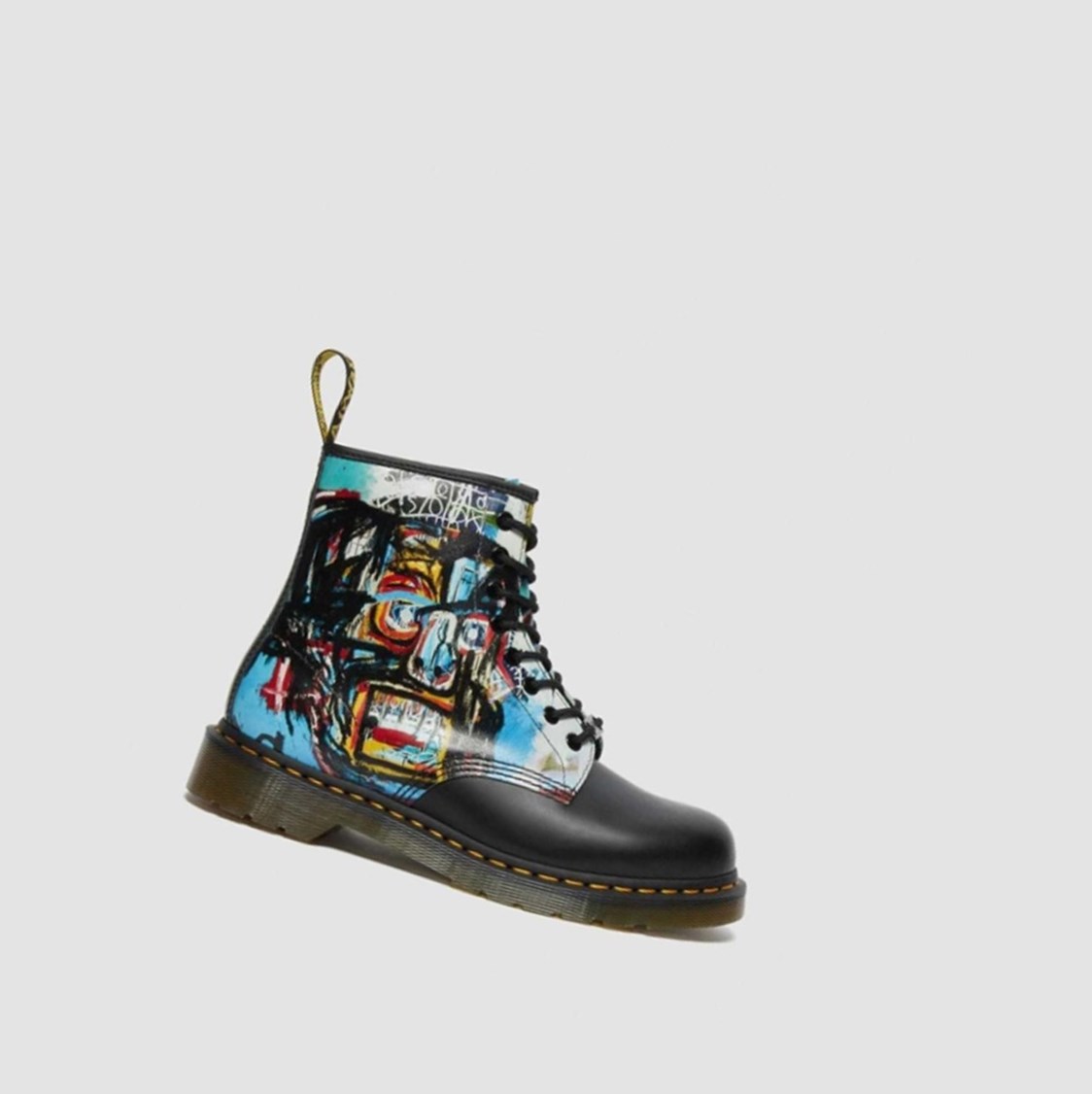 Dr Martens 1460 Basquiat Férfi Fűzős Bakancs Fekete | 534197PMK