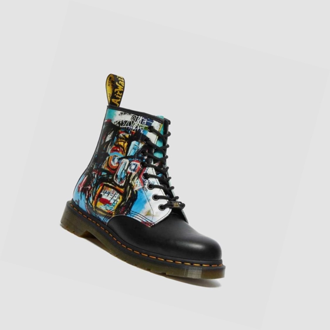 Dr Martens 1460 Basquiat Férfi Fűzős Bakancs Fekete | 534197PMK