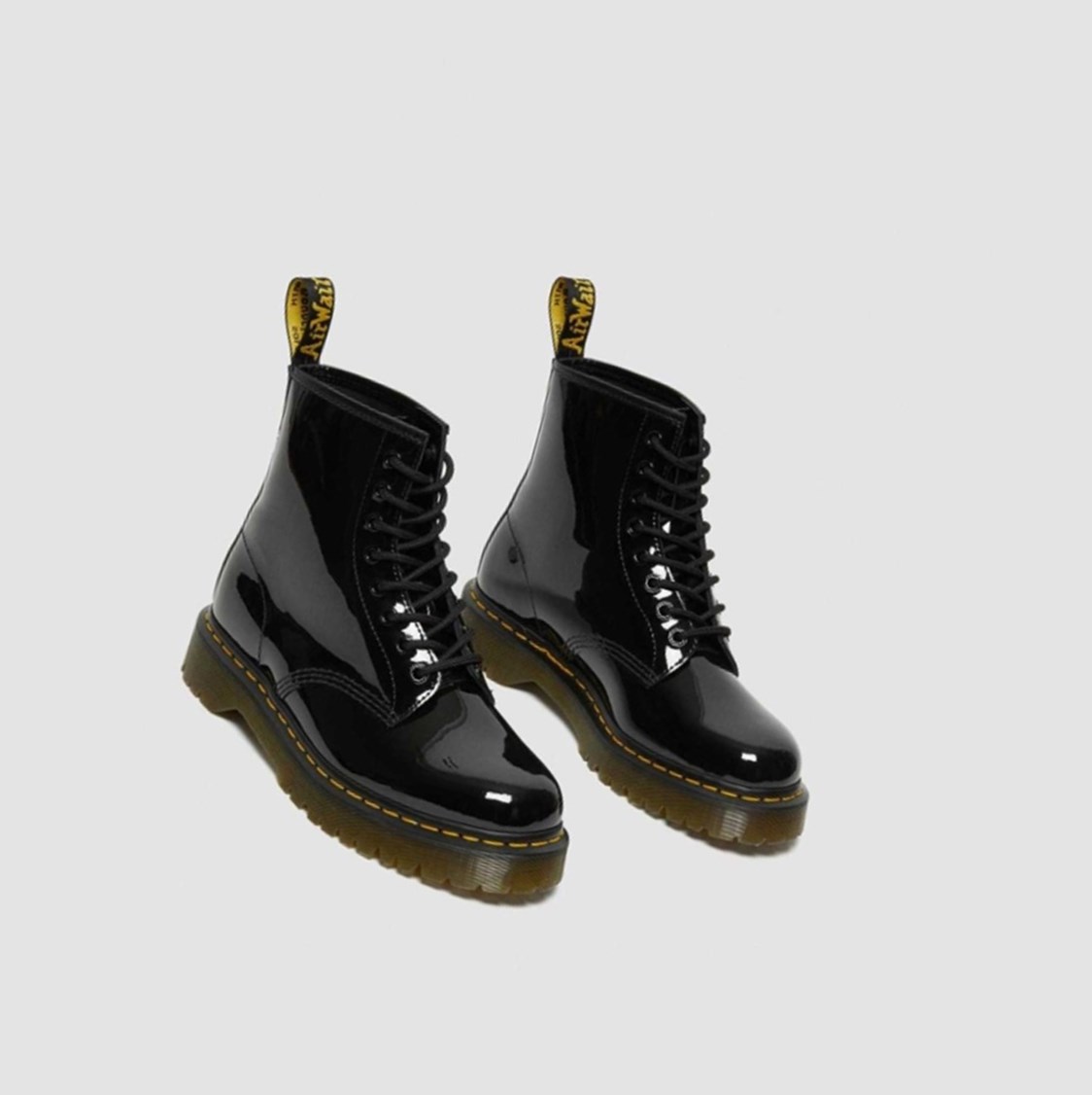 Dr Martens 1460 Bex Lakkbőr Férfi Fűzős Bakancs Fekete | 582130OFK