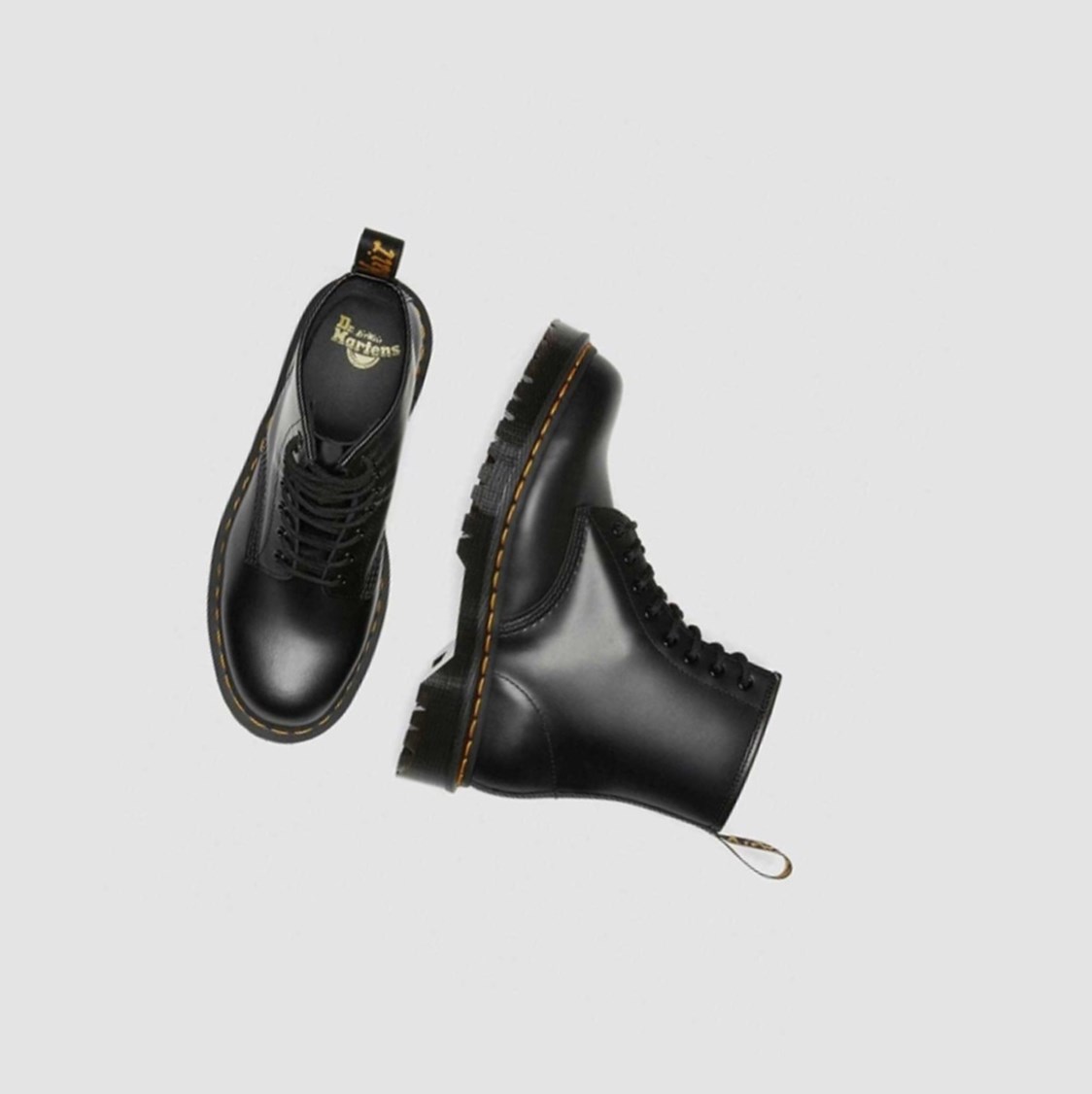 Dr Martens 1460 Bex Smooth Férfi Platform Bakancs Fekete | 176259LDZ