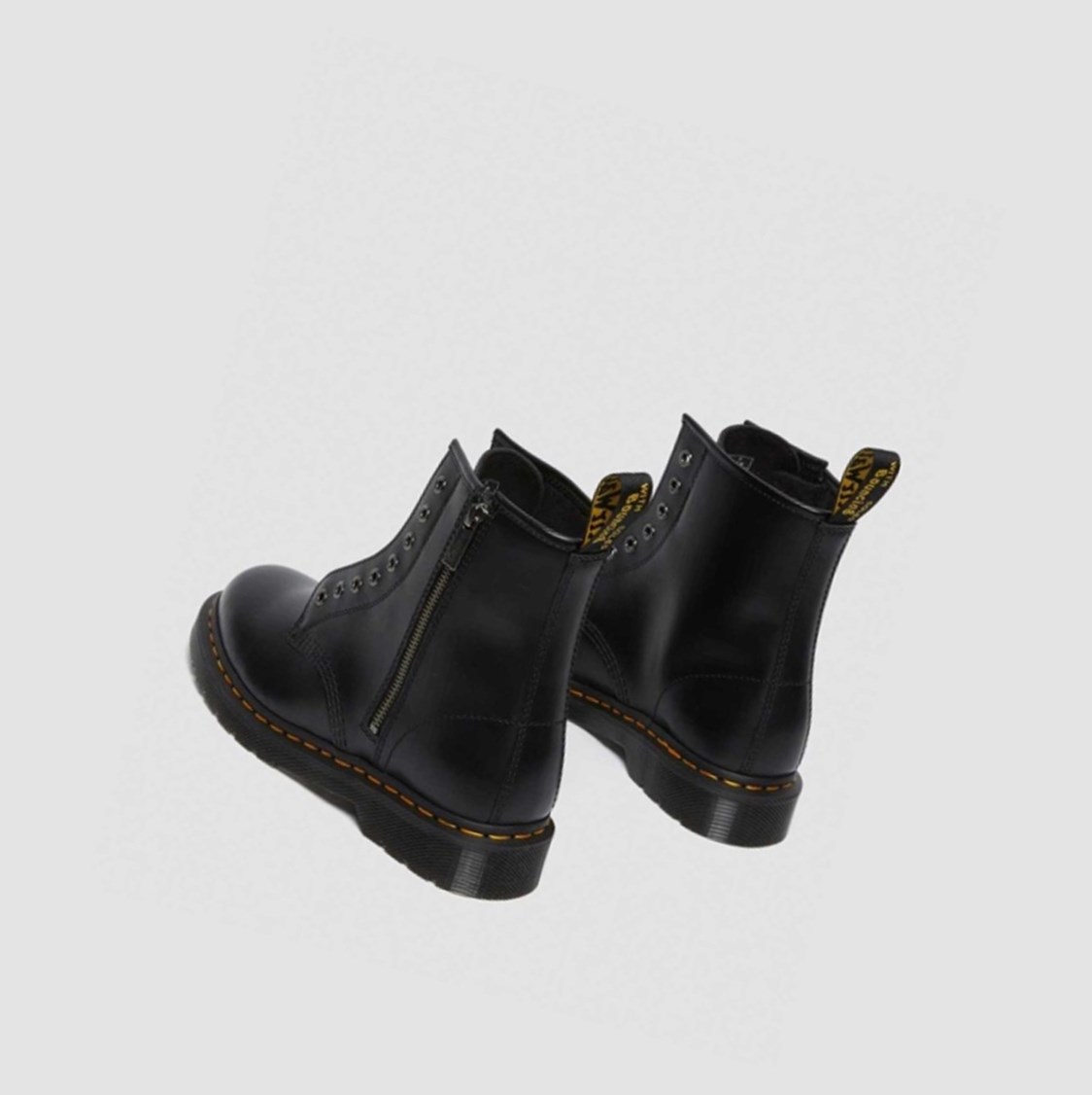 Dr Martens 1460 Elastic Smooth Férfi Fűzős Bakancs Fekete | 501492ZWY