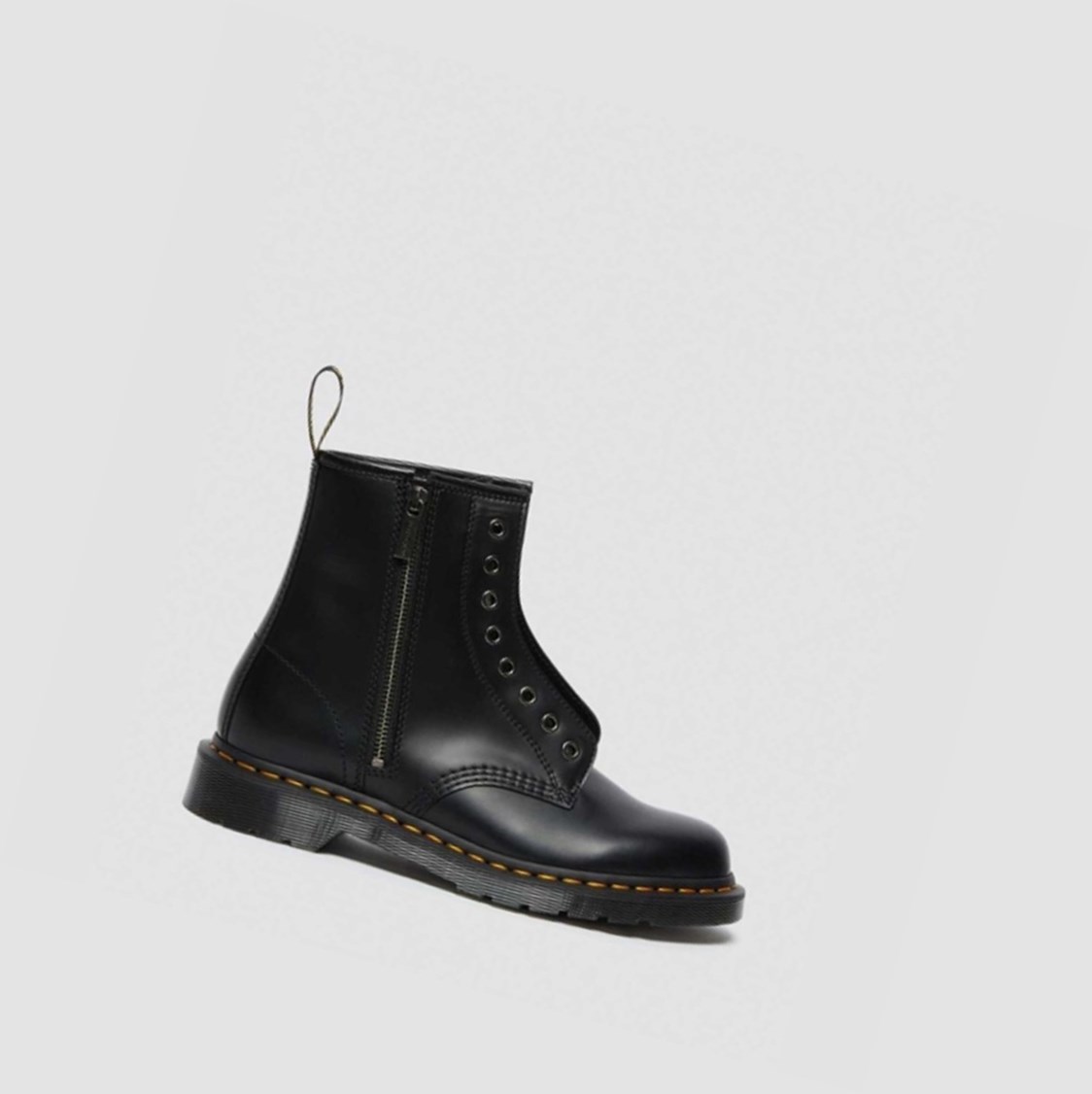 Dr Martens 1460 Elastic Smooth Férfi Fűzős Bakancs Fekete | 501492ZWY