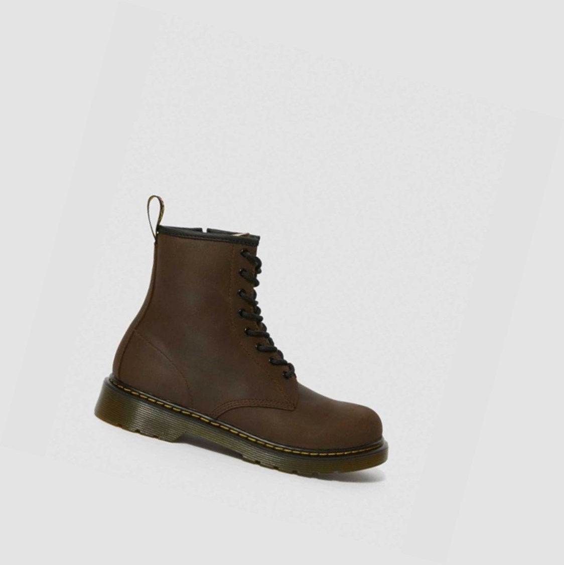 Dr Martens 1460 Faux Fur Bélelt Youth Gyerek Fűzős Bakancs Sötétbarna | 829531VYL