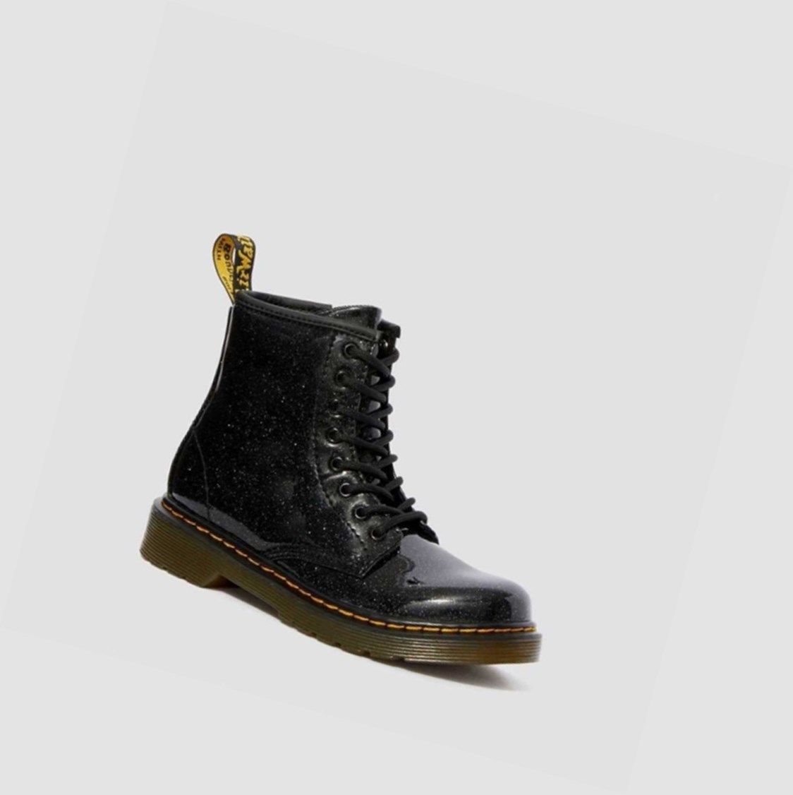 Dr Martens 1460 Glitter Junior Gyerek Fűzős Bakancs Fekete | 561024COY