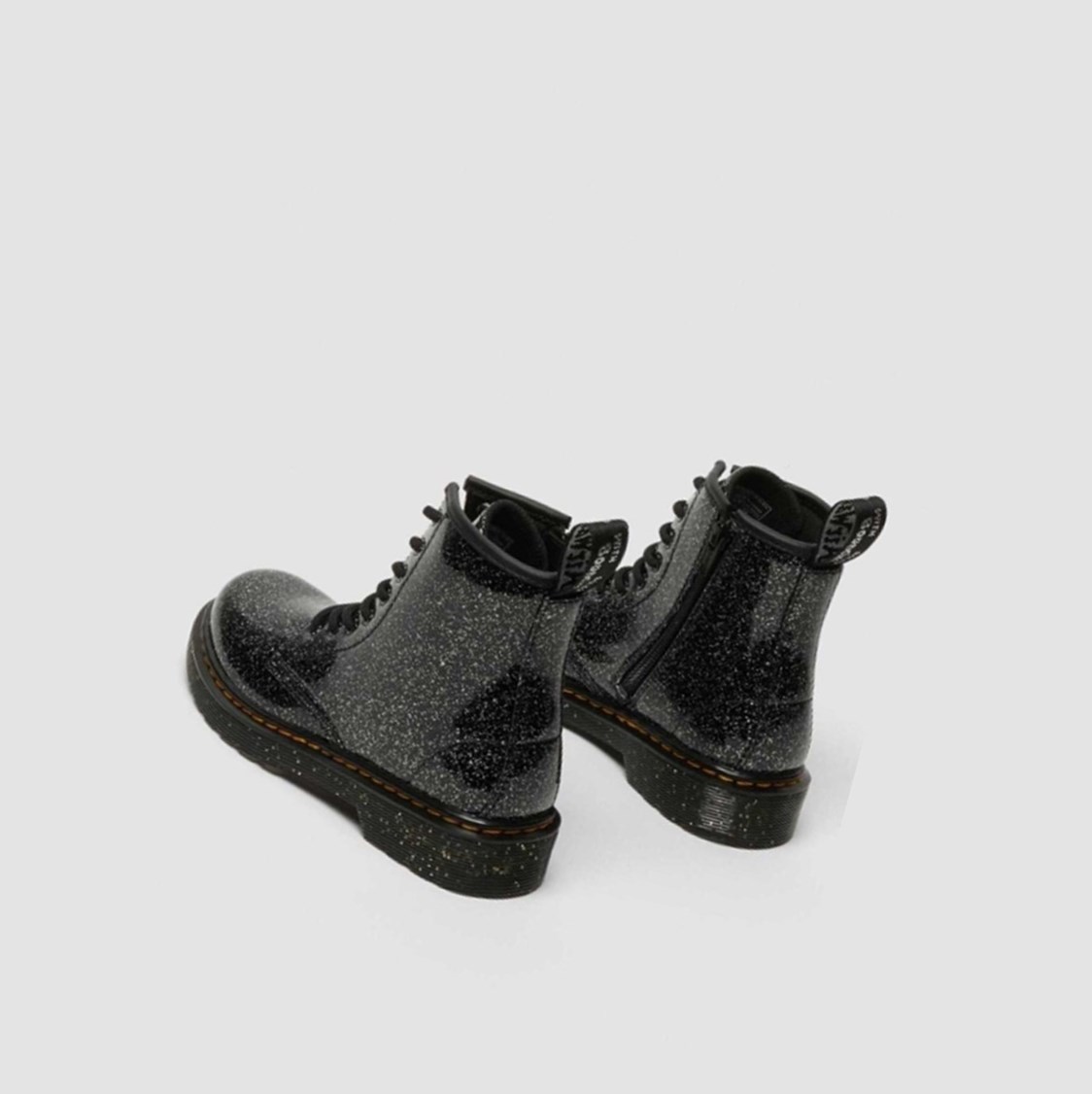 Dr Martens 1460 Glitter Junior Gyerek Fűzős Bakancs Fekete | 950682QCF