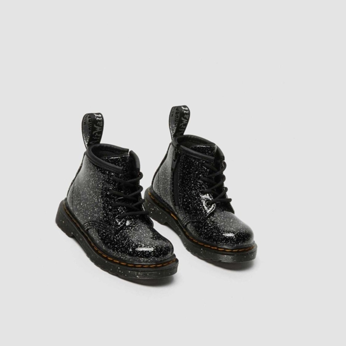 Dr Martens 1460 Glitter Toddler Gyerek Bokacsizma Fekete | 270561JWB