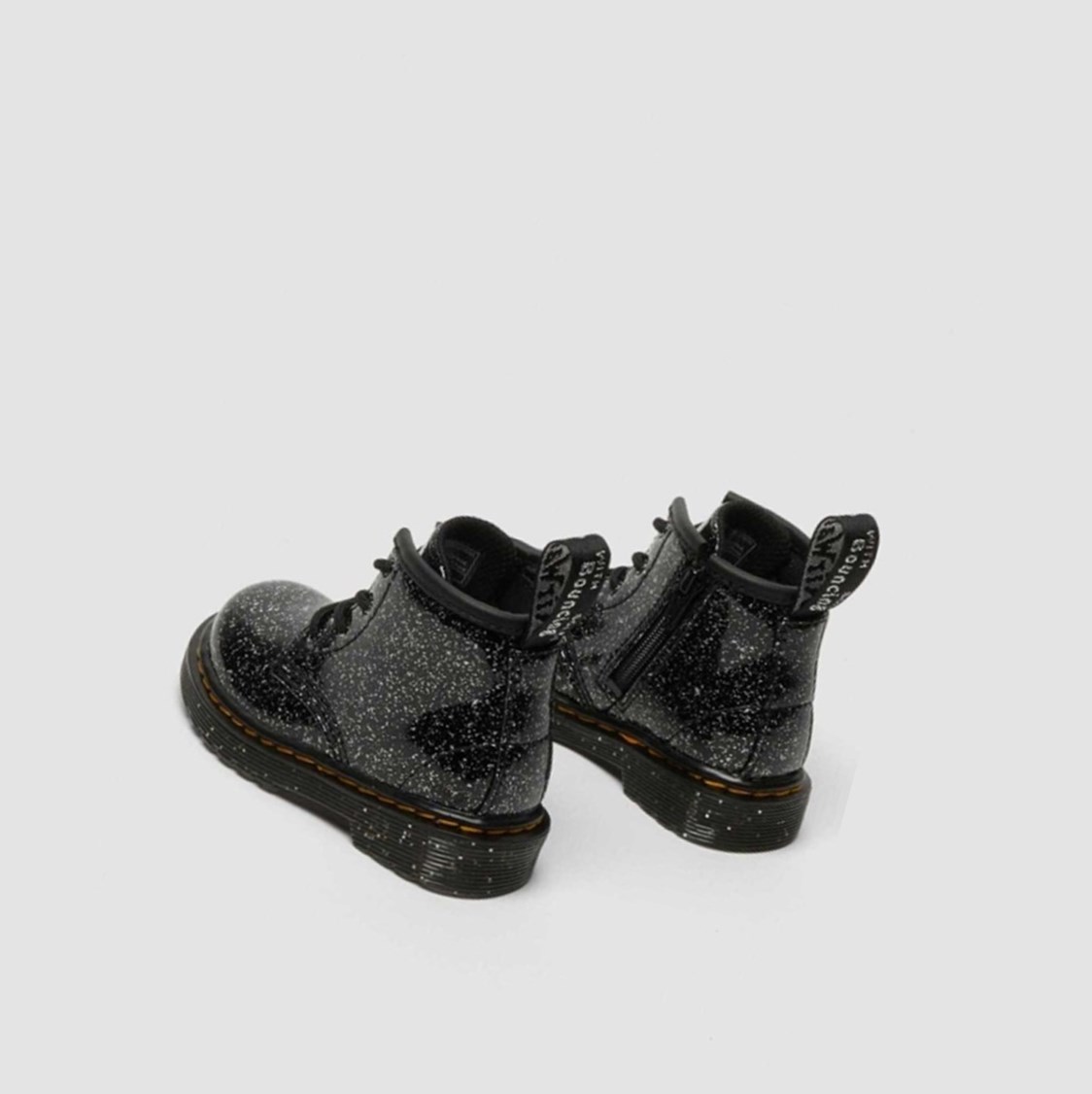 Dr Martens 1460 Glitter Toddler Gyerek Bokacsizma Fekete | 270561JWB