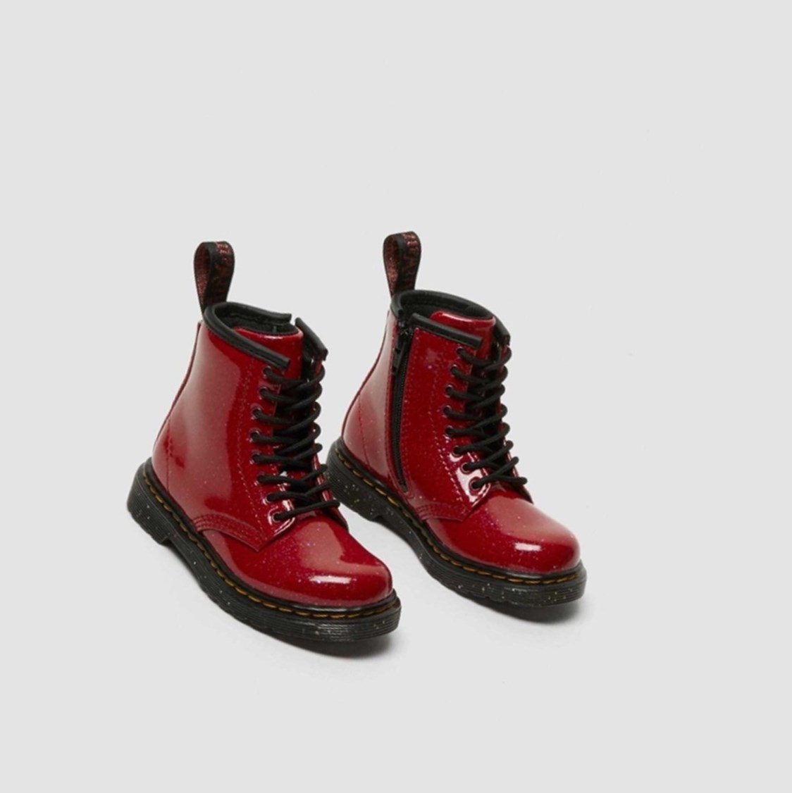 Dr Martens 1460 Glitter Toddler Gyerek Fűzős Bakancs Piros | 016578KNA