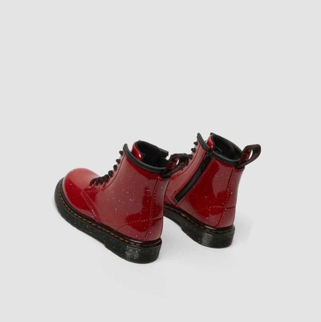 Dr Martens 1460 Glitter Toddler Gyerek Fűzős Bakancs Piros | 016578KNA