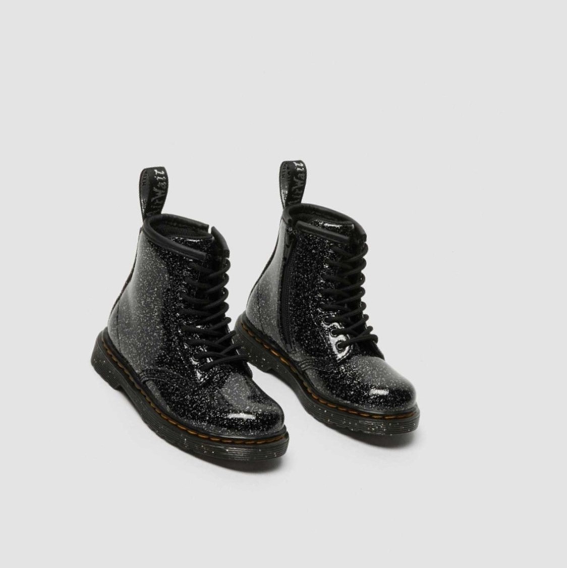 Dr Martens 1460 Glitter Toddler Gyerek Fűzős Bakancs Fekete | 056241SCR