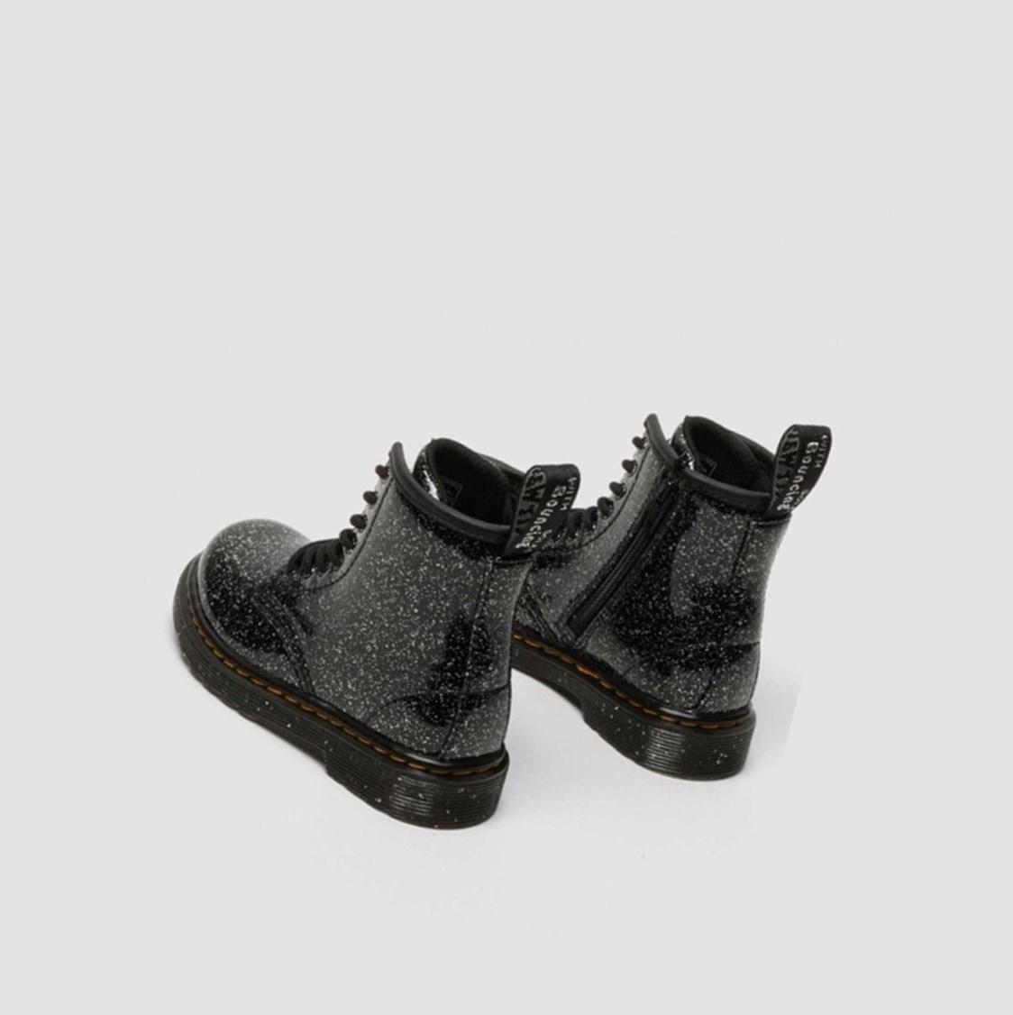 Dr Martens 1460 Glitter Toddler Gyerek Fűzős Bakancs Fekete | 056241SCR