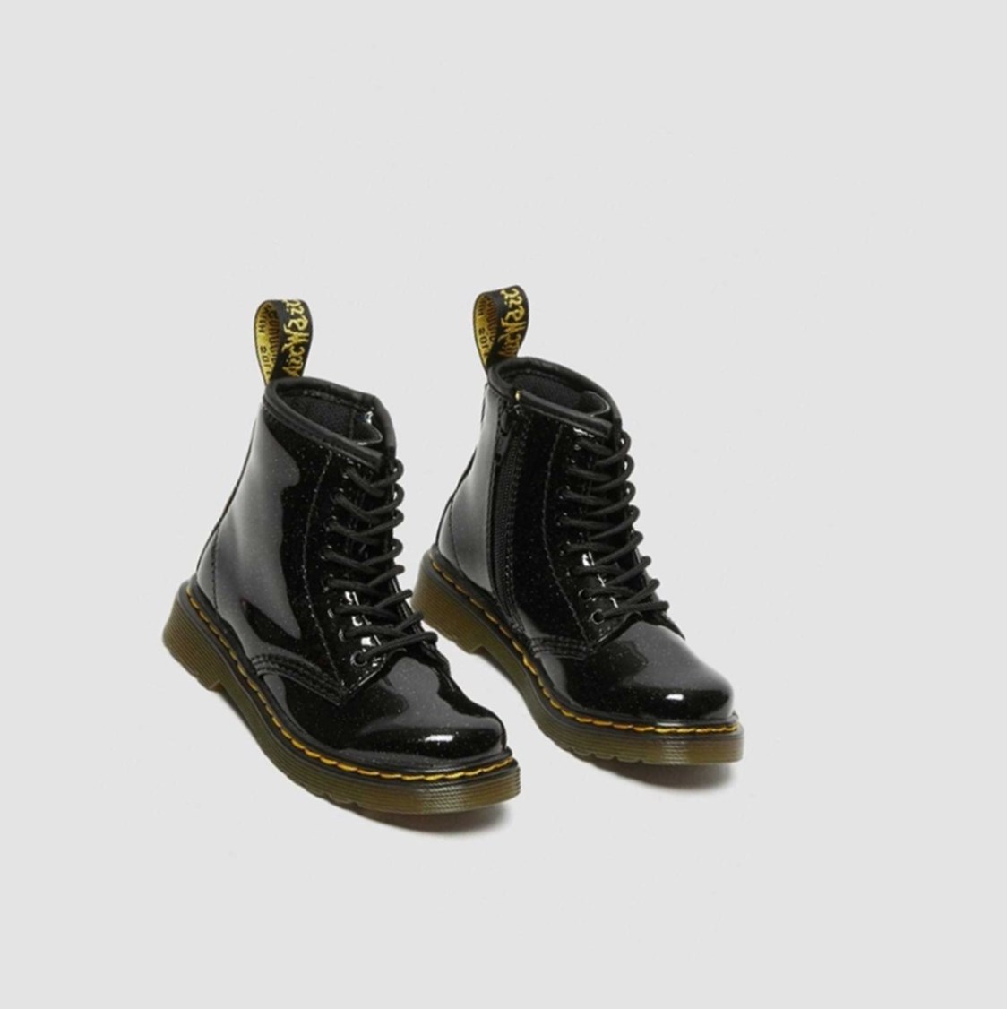 Dr Martens 1460 Glitter Toddler Gyerek Fűzős Bakancs Fekete | 490153OTK