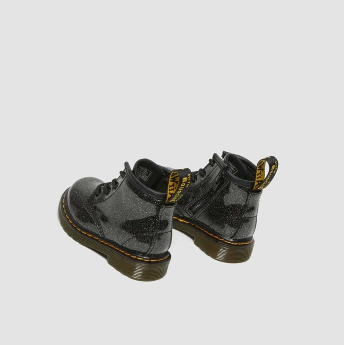 Dr Martens 1460 Glitter Toddler Gyerek Fűzős Bakancs Fekete | 768031YKF