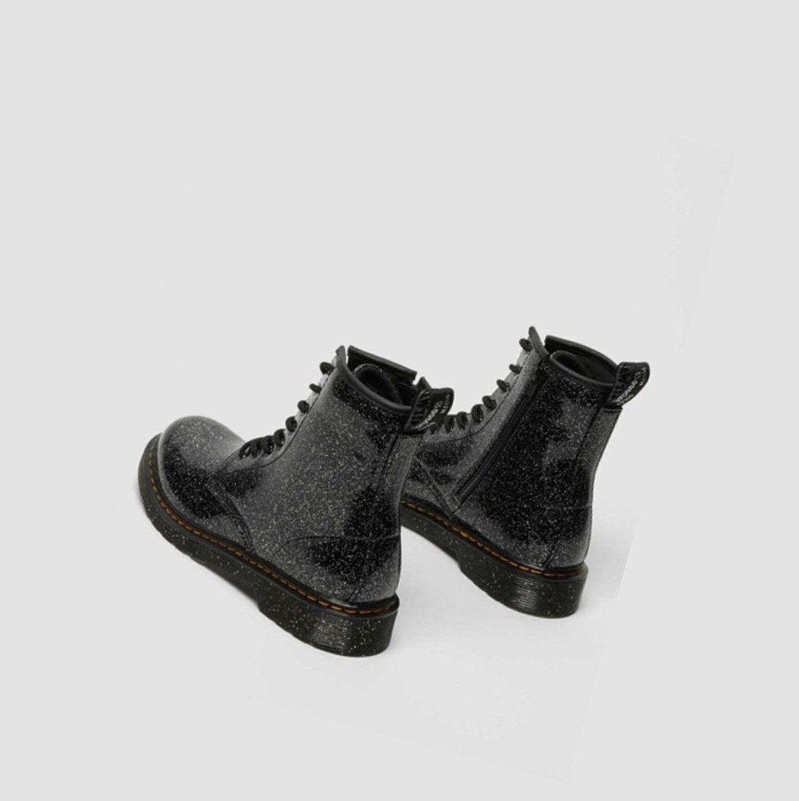 Dr Martens 1460 Glitter Youth Gyerek Fűzős Bakancs Fekete | 051236UAM