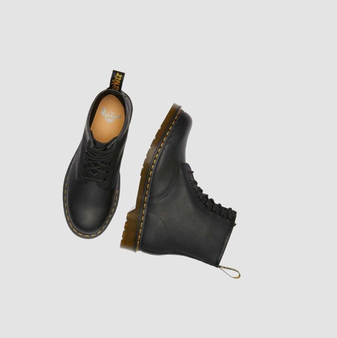 Dr Martens 1460 Greasy Férfi Fűzős Bakancs Fekete | 280967DPM