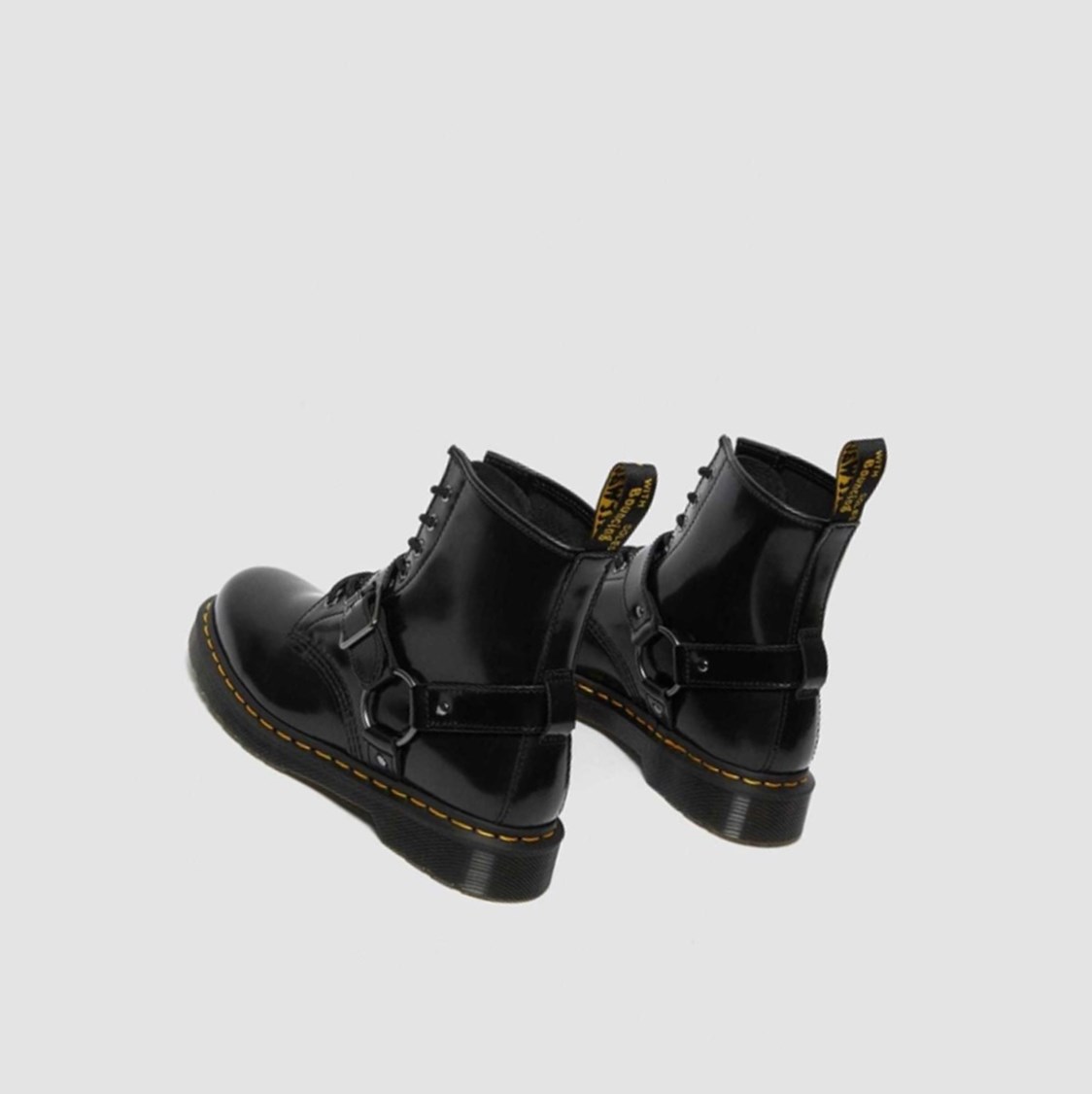 Dr Martens 1460 Harness Férfi Fűzős Bakancs Fekete | 638975OAZ