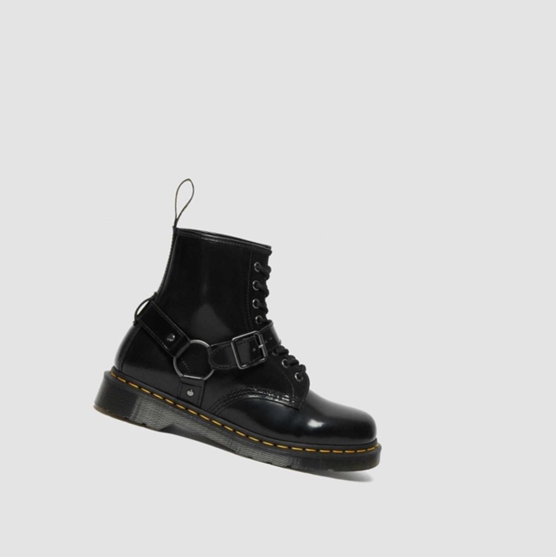 Dr Martens 1460 Harness Férfi Fűzős Bakancs Fekete | 638975OAZ