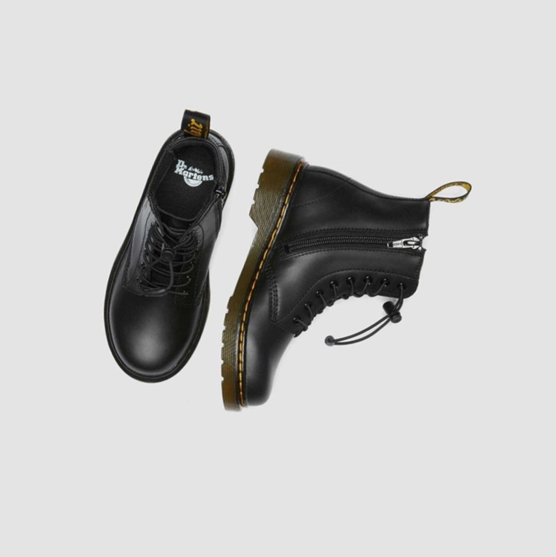 Dr Martens 1460 Harper Junior Gyerek Bakancs Fekete | 132648CUM