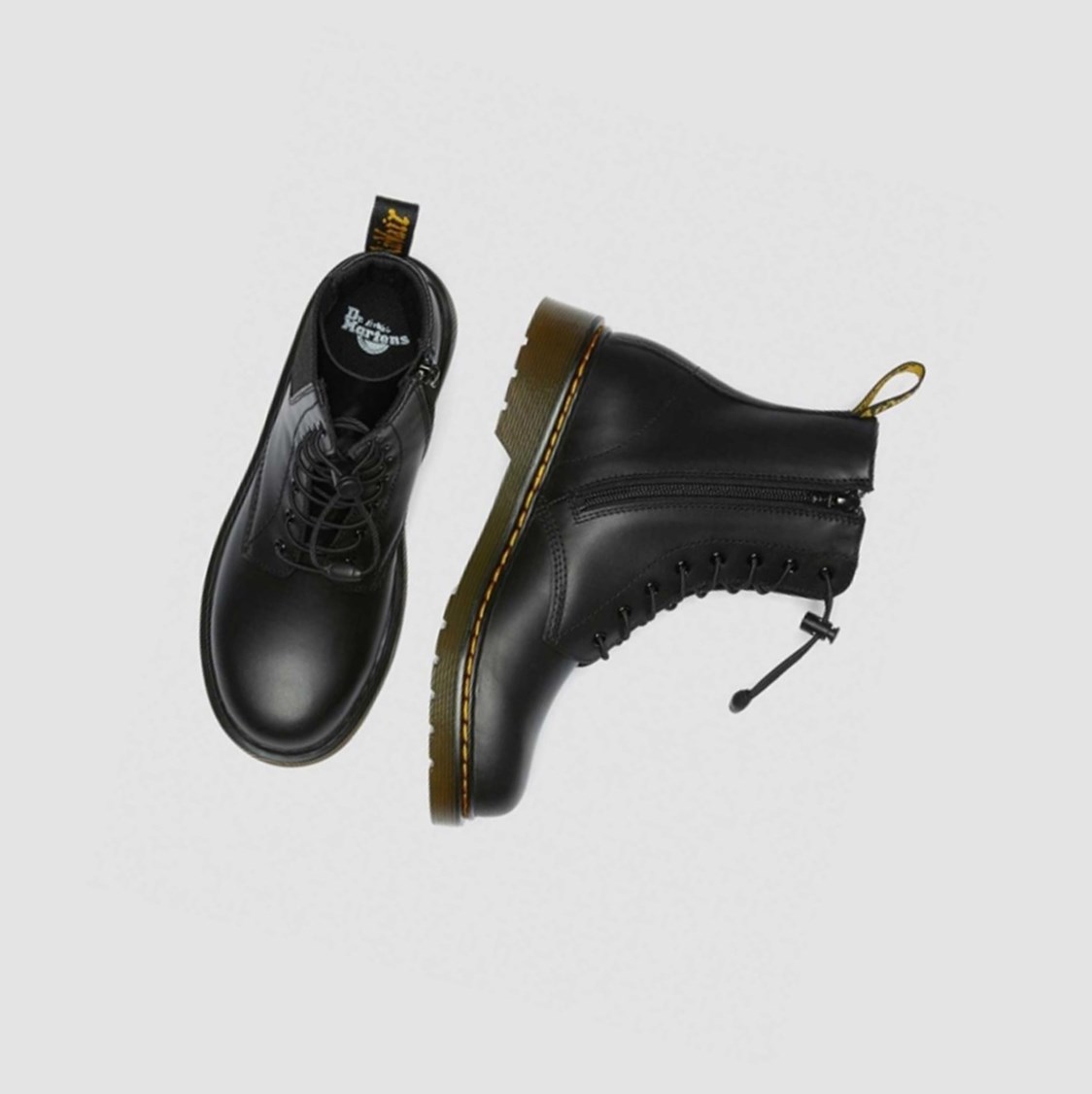 Dr Martens 1460 Harper Youth Gyerek Bakancs Fekete | 849371GQK