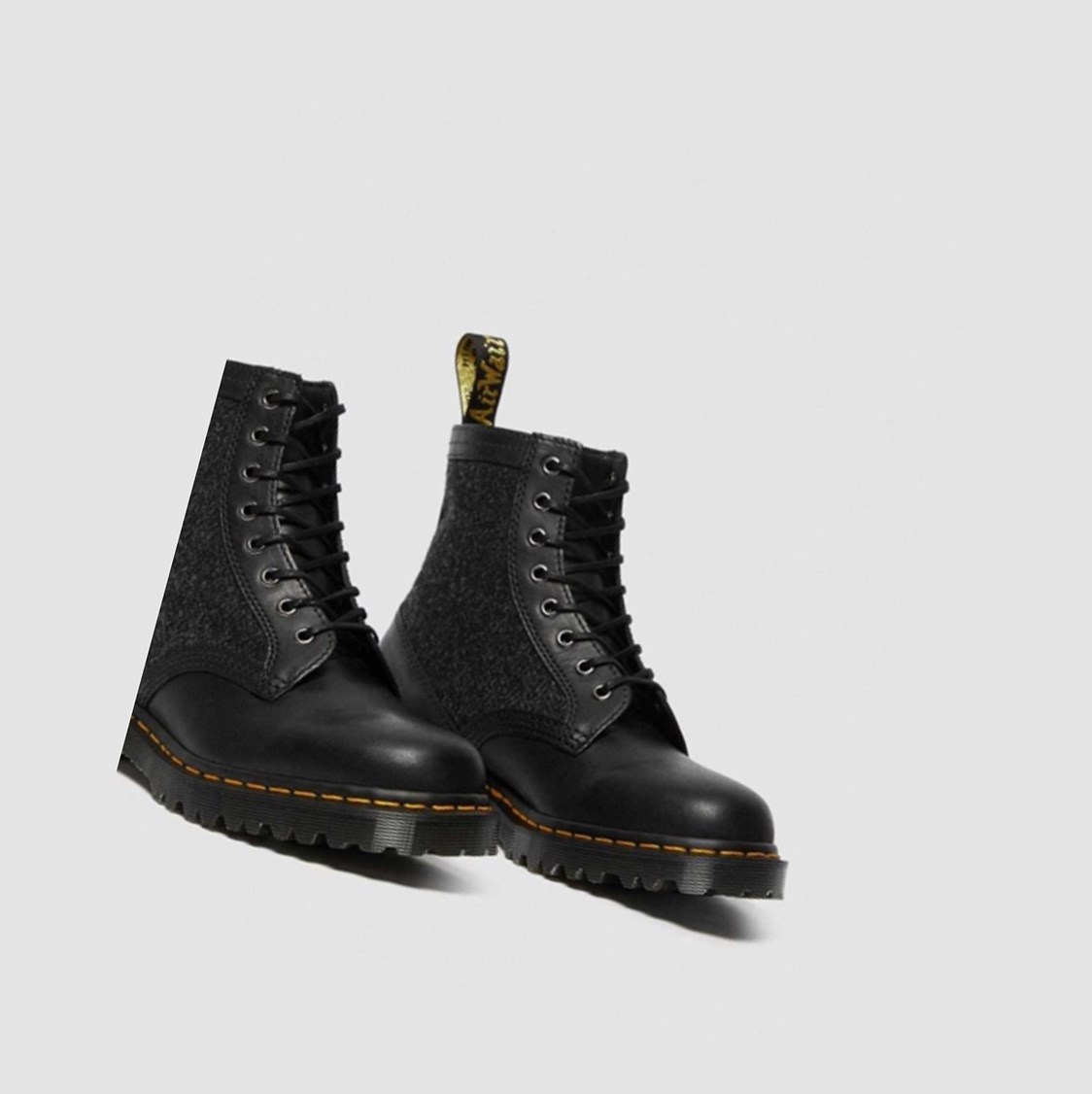 Dr Martens 1460 Harris Tweed Férfi Fűzős Bakancs Fekete | 712059JRA