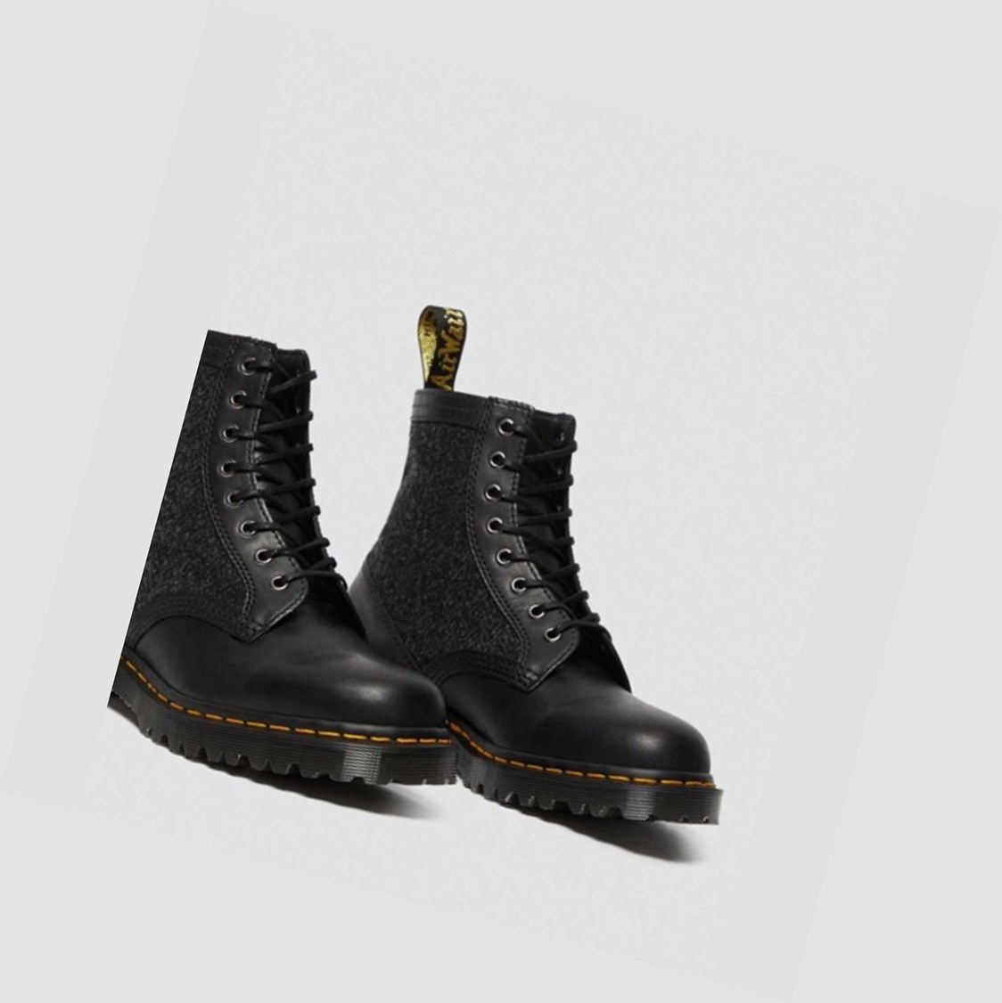 Dr Martens 1460 Harris Tweed Női Fűzős Bakancs Fekete | 945162RXI