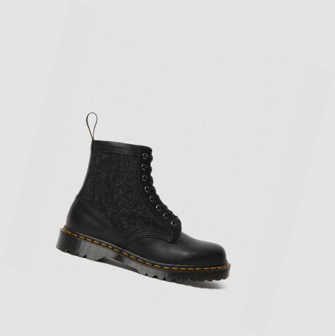 Dr Martens 1460 Harris Tweed Női Fűzős Bakancs Fekete | 945162RXI