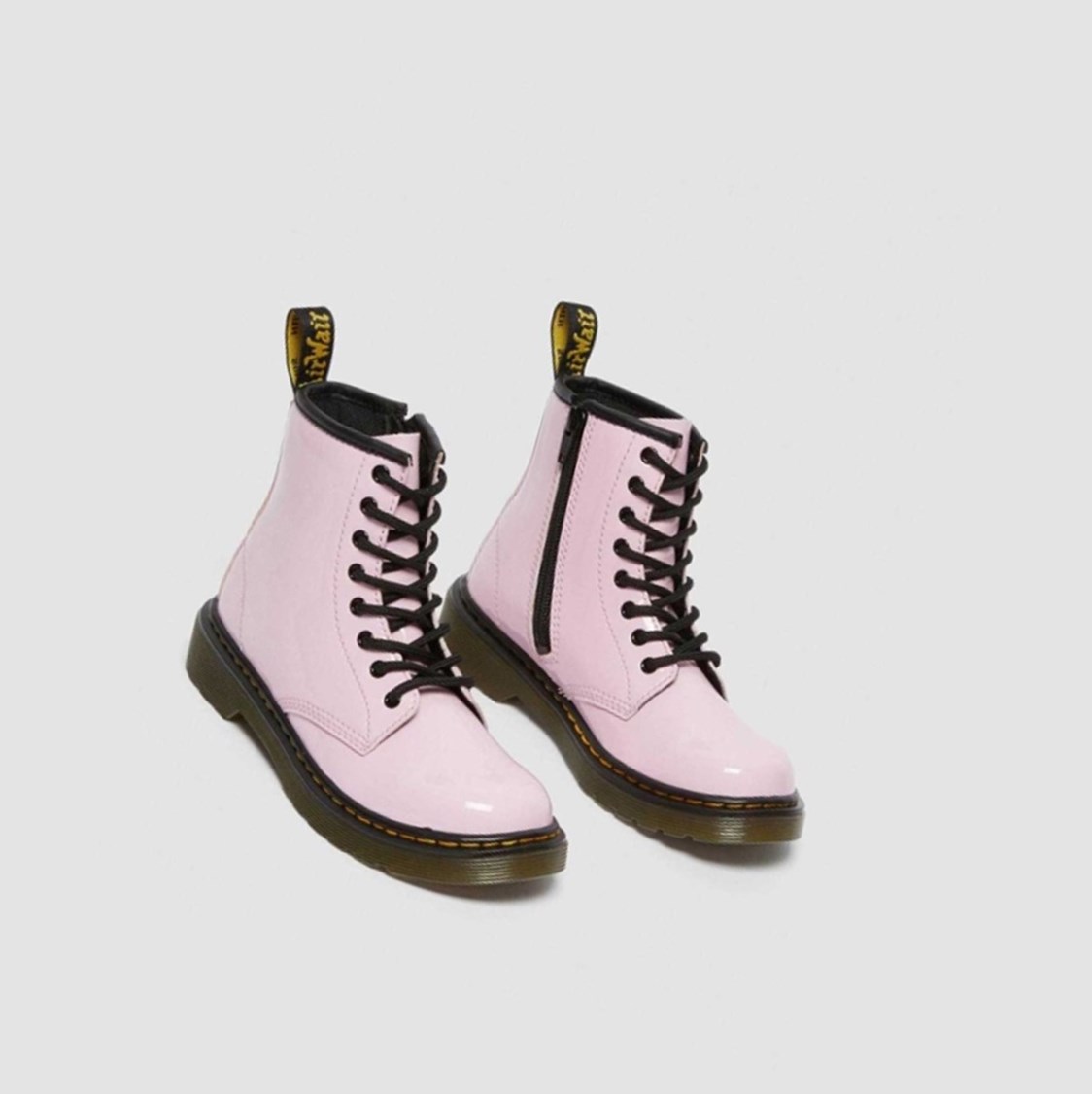 Dr Martens 1460 Lakkbőr Junior Gyerek Fűzős Bakancs Rózsaszín | 416803UKB