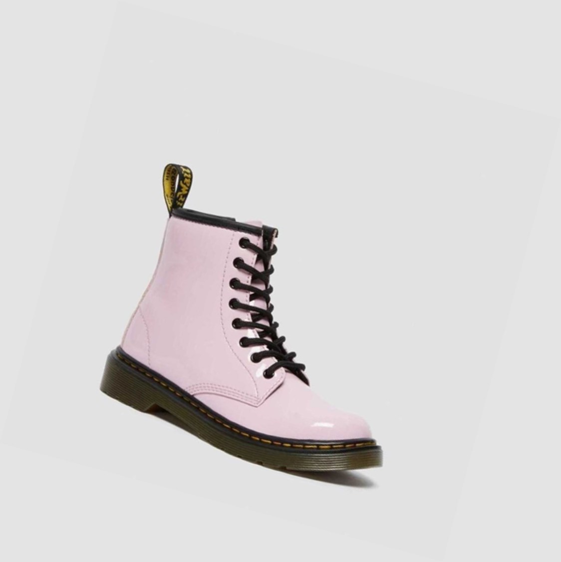 Dr Martens 1460 Lakkbőr Junior Gyerek Fűzős Bakancs Rózsaszín | 416803UKB