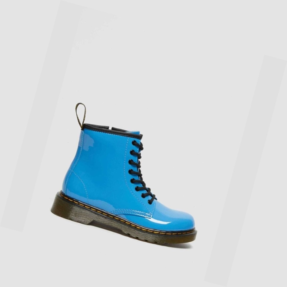 Dr Martens 1460 Lakkbőr Junior Gyerek Fűzős Bakancs Kék | 657213VPN