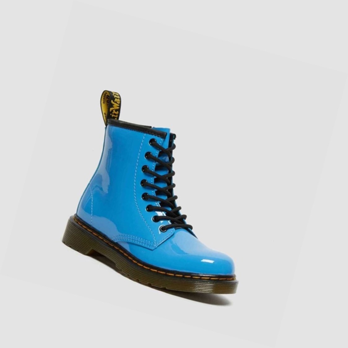 Dr Martens 1460 Lakkbőr Junior Gyerek Fűzős Bakancs Kék | 657213VPN