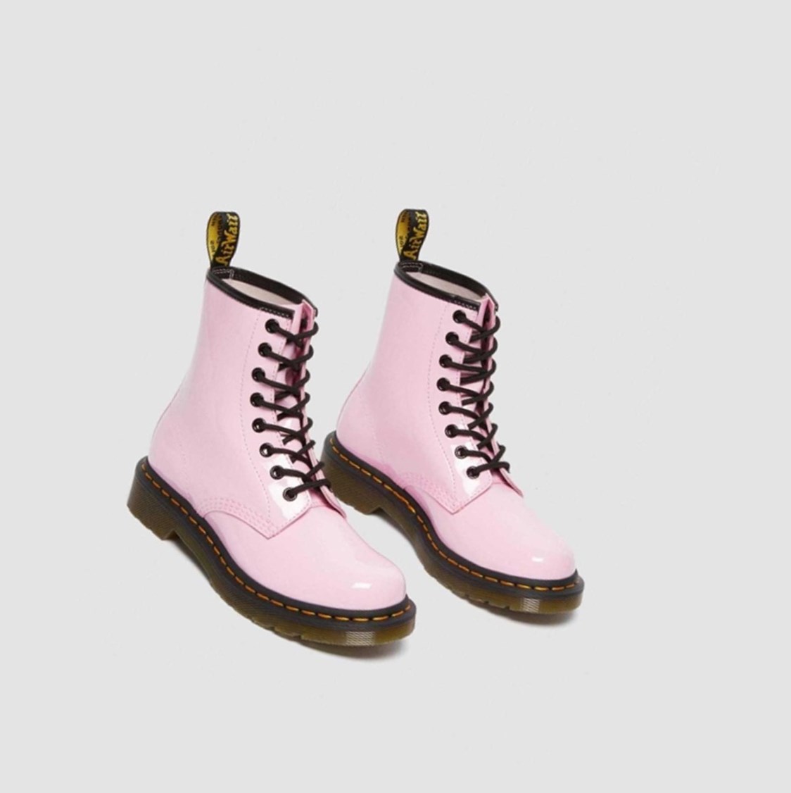 Dr Martens 1460 Lakkbőr Női Fűzős Bakancs Rózsaszín | 284359WZE