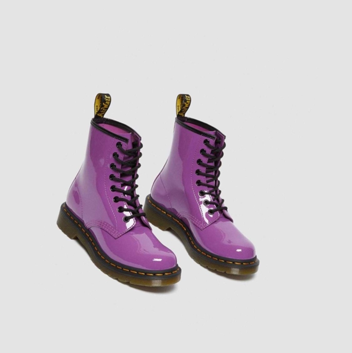 Dr Martens 1460 Lakkbőr Női Fűzős Bakancs Lila | 874305FUN