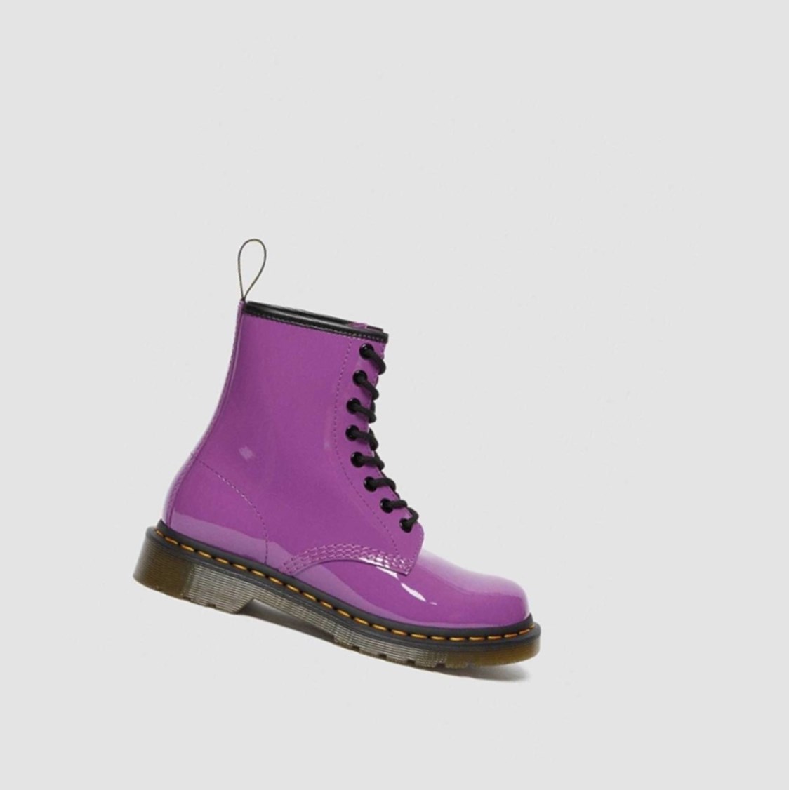 Dr Martens 1460 Lakkbőr Női Fűzős Bakancs Lila | 874305FUN