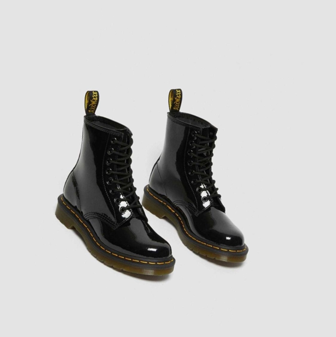 Dr Martens 1460 Lakkbőr Női Fűzős Bakancs Fekete | 916857RXW