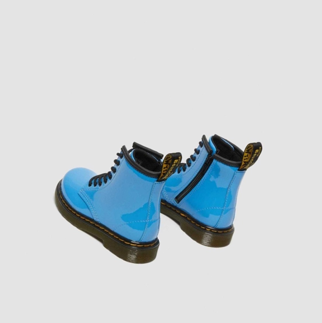 Dr Martens 1460 Lakkbőr Toddler Gyerek Fűzős Bakancs Kék | 168704LJB